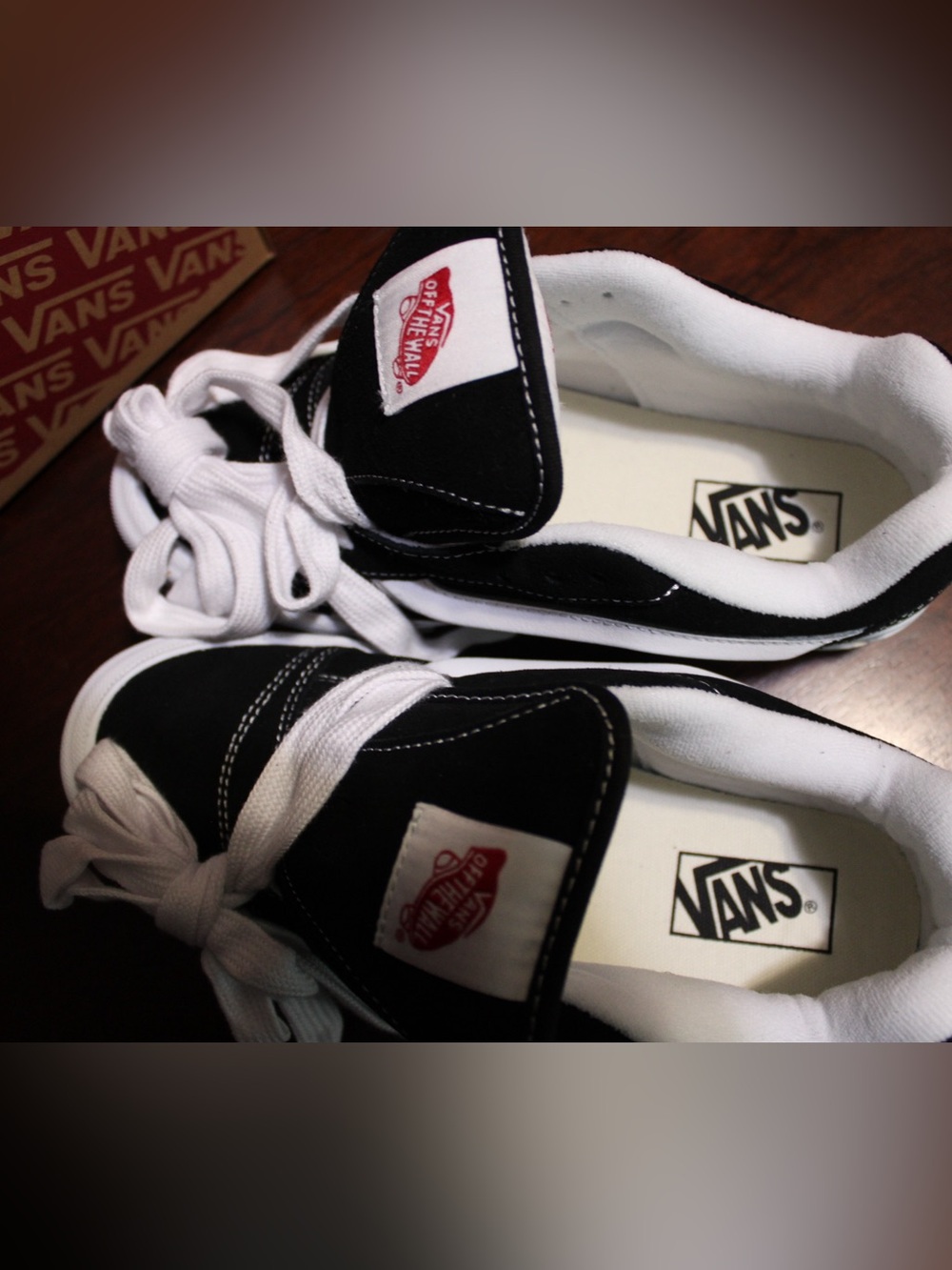 Vans Knu Skool Skate Shoe - Black / True White - Picture 2 of 7